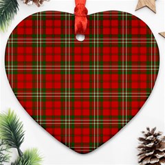 Scott Tartan Heart Ornament (Two Sides) from ArtsNow.com Front