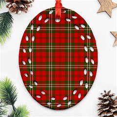 Scott Tartan Oval Filigree Ornament (Two Sides) from ArtsNow.com Back