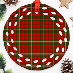 Scott Tartan Round Filigree Ornament (Two Sides) from ArtsNow.com Front