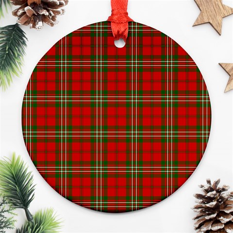 Scott Tartan Ornament (Round) from ArtsNow.com Front