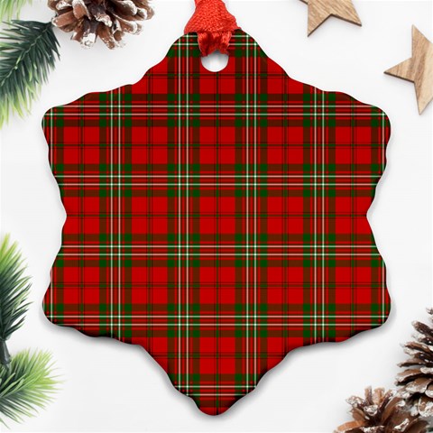 Scott Tartan Ornament (Snowflake) from ArtsNow.com Front