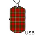 Scott Tartan Dog Tag USB Flash (One Side)