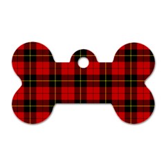 Wallace Tartan Dog Tag Bone (Two Sides) from ArtsNow.com Front