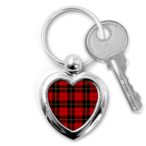 Wallace Tartan Key Chain (Heart) from ArtsNow.com Front