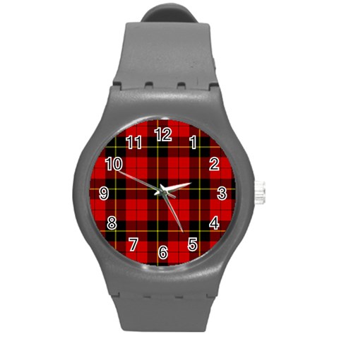 Wallace Tartan Round Plastic Sport Watch (M) from ArtsNow.com Front