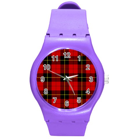 Wallace Tartan Round Plastic Sport Watch (M) from ArtsNow.com Front