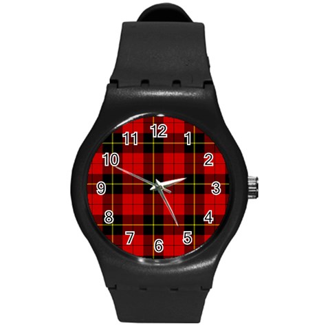 Wallace Tartan Round Plastic Sport Watch (M) from ArtsNow.com Front