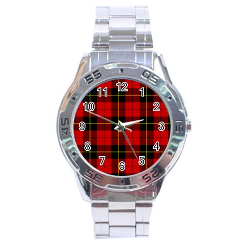 Wallace Tartan Stainless Steel Analogue Watch from ArtsNow.com Front