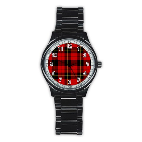 Wallace Tartan Stainless Steel Round Watch from ArtsNow.com Front