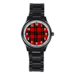 Wallace Tartan Stainless Steel Round Watch