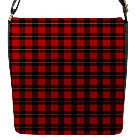 Wallace Tartan Flap Closure Messenger Bag (S) from ArtsNow.com Front