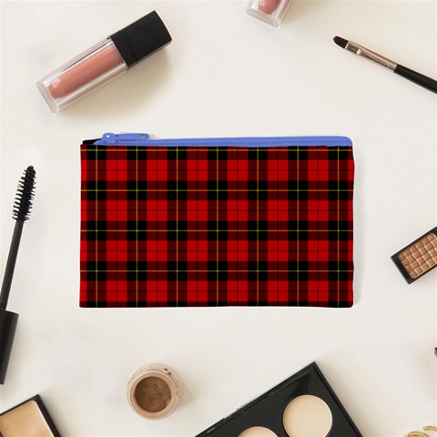 Wallace Tartan Canvas Cosmetic Bag (XS) from ArtsNow.com Front