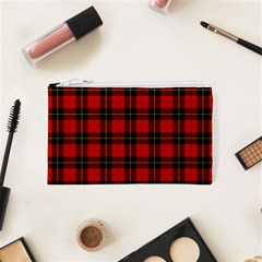 Wallace Tartan Canvas Cosmetic Bag (XS) from ArtsNow.com Front