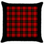 Wallace Tartan Throw Pillow Case (Black)