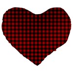 Wallace Tartan Large 19  Premium Flano Heart Shape Cushion