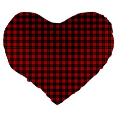 Wallace Tartan Large 19  Premium Flano Heart Shape Cushion from ArtsNow.com Back