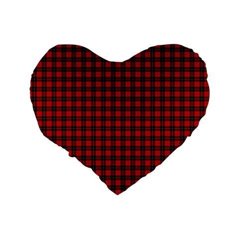 Wallace Tartan Standard 16  Premium Flano Heart Shape Cushion from ArtsNow.com Back