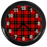 Wallace Tartan Wall Clock (Black)