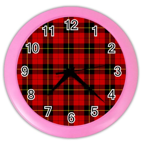 Wallace Tartan Color Wall Clock from ArtsNow.com Front