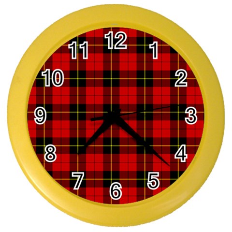 Wallace Tartan Color Wall Clock from ArtsNow.com Front