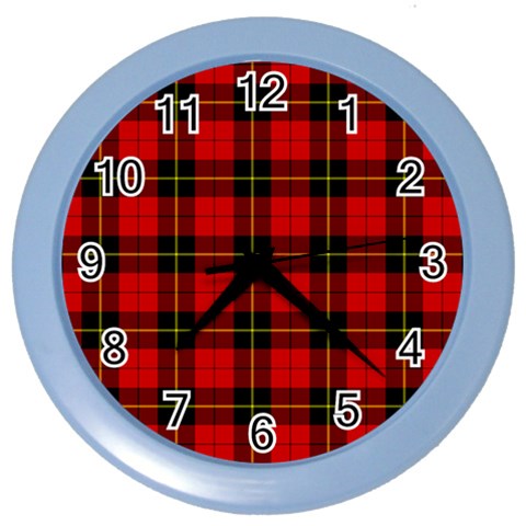 Wallace Tartan Color Wall Clock from ArtsNow.com Front