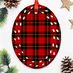 Wallace Tartan Oval Filigree Ornament (Two Sides) from ArtsNow.com Back