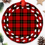 Wallace Tartan Ornament (Round Filigree)