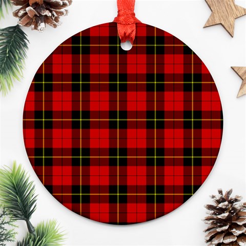 Wallace Tartan Ornament (Round) from ArtsNow.com Front