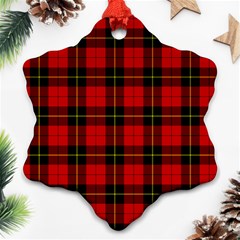 Wallace Tartan Snowflake Ornament (Two Sides) from ArtsNow.com Front