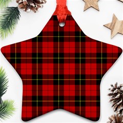 Wallace Tartan Star Ornament (Two Sides) from ArtsNow.com Front