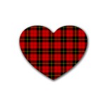 Wallace Tartan Rubber Coaster (Heart)