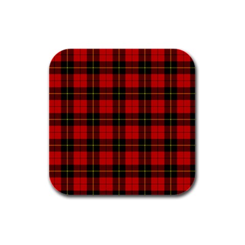 Wallace Tartan Rubber Square Coaster (4 pack) from ArtsNow.com Front