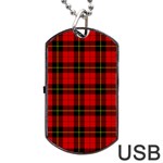 Wallace Tartan Dog Tag USB Flash (One Side)