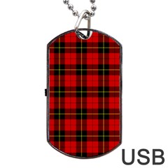 Wallace Tartan Dog Tag USB Flash (Two Sides) from ArtsNow.com Front