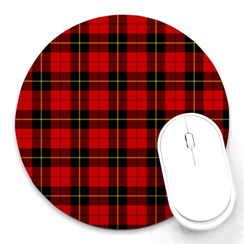 Wallace Tartan Round Mousepad from ArtsNow.com Front