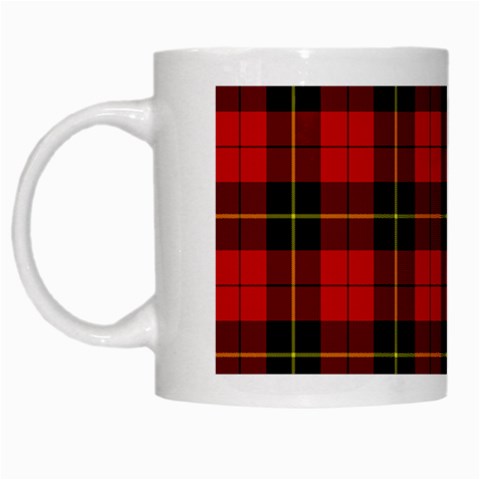 Wallace Tartan White Mug from ArtsNow.com Left