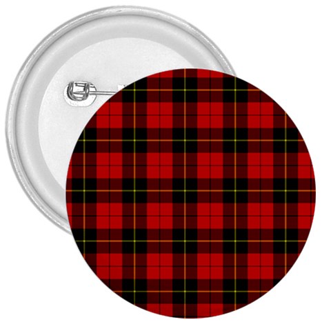 Wallace Tartan 3  Button from ArtsNow.com Front