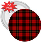 Wallace Tartan 3  Button (100 pack)