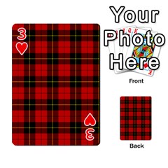 Wallace Tartan Playing Cards 54 Designs from ArtsNow.com Front - Heart3