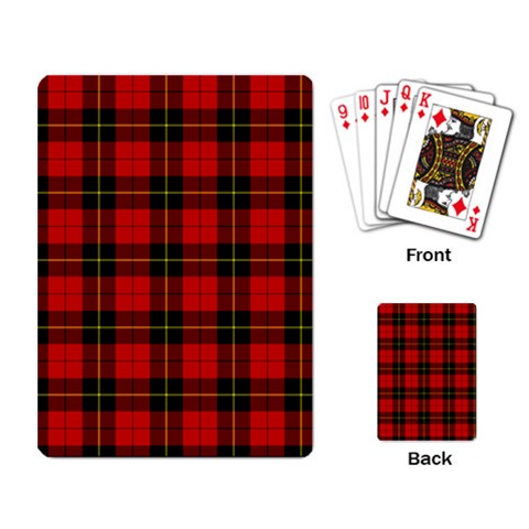 Wallace Tartan Playing Cards Single Design from ArtsNow.com Back