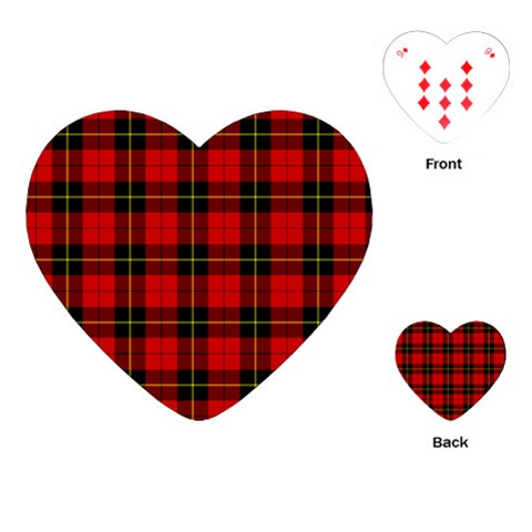 Wallace Tartan Playing Cards (Heart) from ArtsNow.com Front