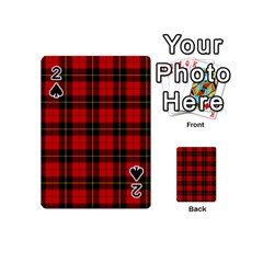 Wallace Tartan Playing Cards 54 (Mini) from ArtsNow.com Front - Spade2