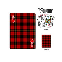 Wallace Tartan Playing Cards 54 (Mini) from ArtsNow.com Front - Heart5