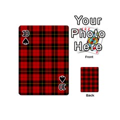 Wallace Tartan Playing Cards 54 (Mini) from ArtsNow.com Front - Spade10