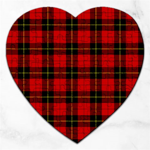 Wallace Tartan Jigsaw Puzzle (Heart) from ArtsNow.com Front