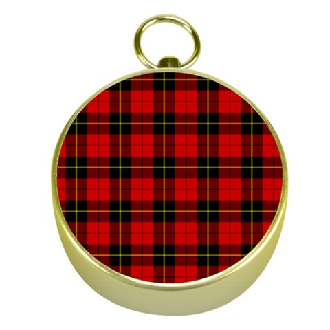 Wallace Tartan Gold Compass from ArtsNow.com Front