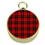 Wallace Tartan Gold Compass