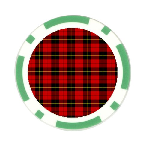 Wallace Tartan Poker Chip Card Guard from ArtsNow.com Front