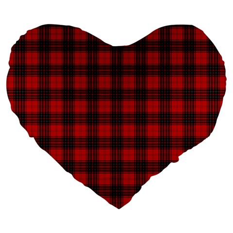 Wemyss Tartan Large 19  Premium Heart Shape Cushion from ArtsNow.com Front