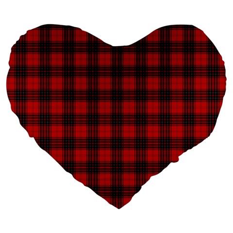 Wemyss Tartan Large 19  Premium Flano Heart Shape Cushion from ArtsNow.com Front